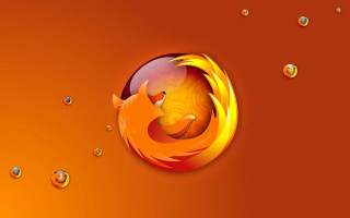 Firefox orange background water bubbles - an orange background free wallpaper