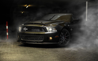 Black gold mustang parking garage 3 - matte finish free wallpaper
