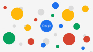 Google logo dots circles white - particle free wallpaper