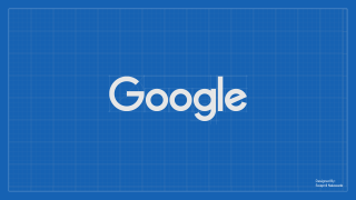 Blueprint google logo blue background - a wireframe diagram free wallpaper