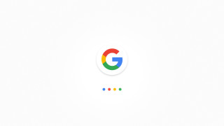 Google logo colored dots white - minimalistic free wallpaper