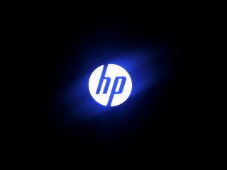 Blue hp logo hologram fullmoon - the dark free wallpaper