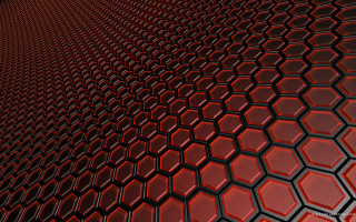 Red black hexagonal background image - detailed texture free wallpaper