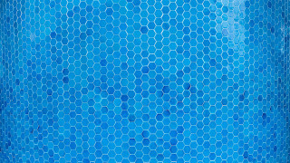 Blue tiled wall blue umbrella - jagged free wallpaper