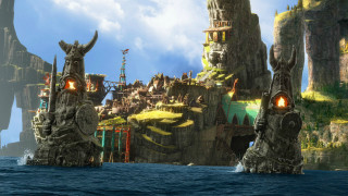 Futuristic city monster structure ocean - a futuristic city free wallpaper for desktop