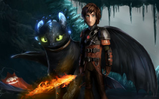 Man dragon forest fire glowing - glowing free wallpaper for desktop