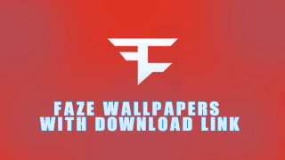 Red background white logo faze - a white logo free wallpaper