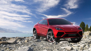 Red sports car rocky beach 4 - a body of water and trees free wallpaper