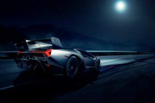 Car night road full moon - bernardo cavallino free wallpaper for desktop