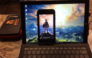 Laptop table mouse keyboard cellphone - a laptop computer free wallpaper for desktop