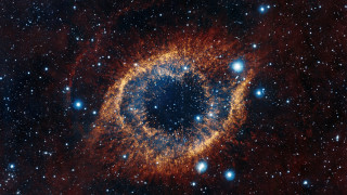 Large blue ring star field 2 - space free wallpaper