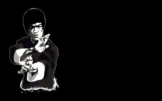 Man gun black background vector - his right hand free wallpaper