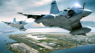Fighter jets city runway sky - a sky background and a body of water free wallpaper