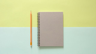 Notebook pencil pastel background yellow - a notebook free wallpaper