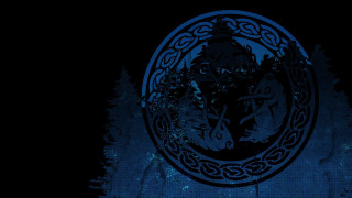 Blue black person circle trees - elden ring free wallpaper