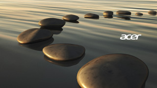 Rocks water row acer true - artgem free wallpaper