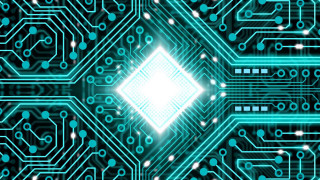 Circuit board blue light white - technology free wallpaper