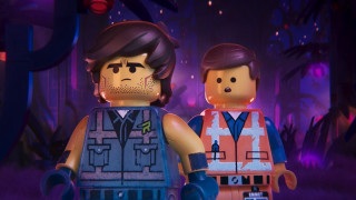 Lego movie scene two people - dramatic cinematic lighting free wallpaper