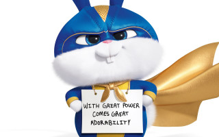 Cartoon character holding sign message - great free wallpaper