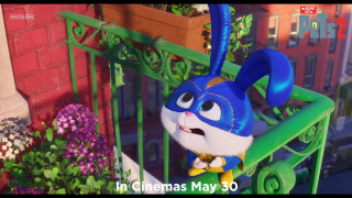 Cartoon character balcony railing flower - a balcony free wallpaper