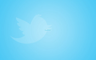 Blue twitter logo minimalist screenshot - minimalism free wallpaper for desktop