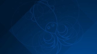 Blue background stylized design side - octopus free wallpaper
