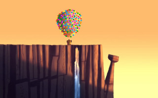 Balloon flying fence hammer side - a balloon free wallpaper