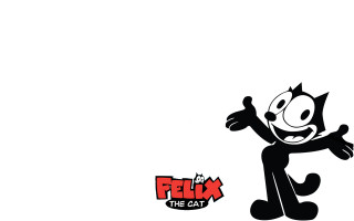 Felix the cat monochrome parody - a red nose free wallpaper