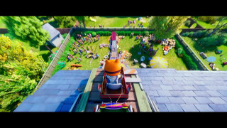 Large orange object roof green - movie scene free wallpaper