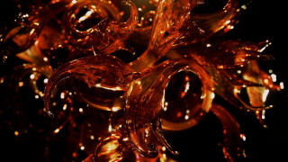 Close up shiny objects dark - octane renderer free wallpaper