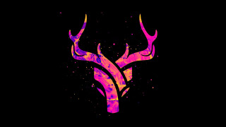 Deer head colorful antlers horns - artist free wallpaper