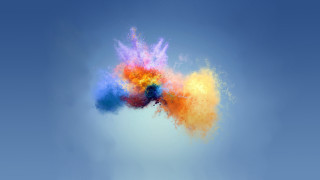 Colorful cloud powder flying sunny - affinity photo free wallpaper