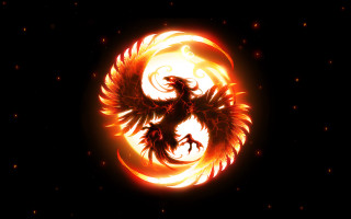 Fire dragon circle of fire - fire free wallpaper