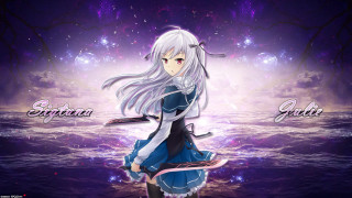 Anime character long white hair 14 - anime art style free wallpaper