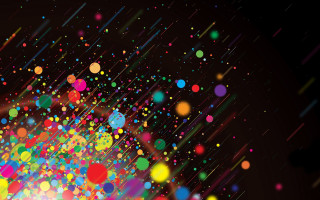 Colorful balloons streamers light black - particle free wallpaper