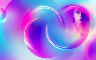 Woman necklace colorful circles bubbles - a necklace and a necklace free wallpaper