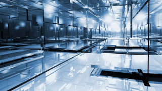 Large shiny room interior reflection - shiny free wallpaper