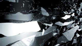 Broken glass window black white 3 - a broken glass window free wallpaper