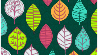 Colorful leaves green background swirl - a swirl free wallpaper