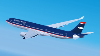 Blue white airplane flying red - airplane free wallpaper