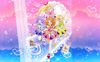 Girls pink background stars clouds - a pink sky free wallpaper for desktop