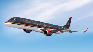 Jetliner flying blue sky clouds 12 - the side of the plane free wallpaper