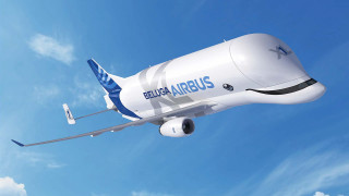 Large white airplane blue sky 3 - ultra free wallpaper