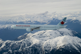 Canadian airplane mountain range snow - the tail free wallpaper