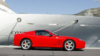 Red sports car harbor cruise - arte povera free wallpaper