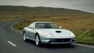 Silver sports car country road - gradient light blue free wallpaper