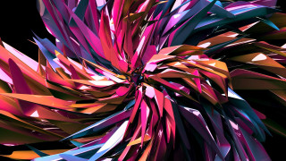 Colorful abstract flower petals center - android jones free wallpaper