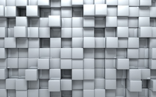 Large white wall square tiles - ambient occlusion free wallpaper