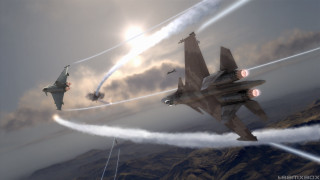 Fighter jets cloudy sky mountains - a group of fighter jets free wallpaper