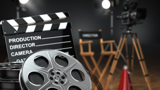 Film reel clapper red cone - filmic free wallpaper
